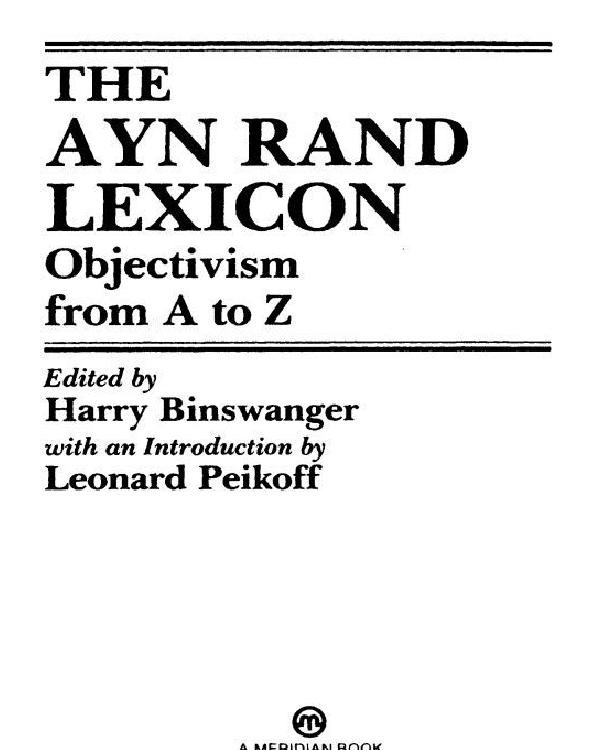 The Ayn Rand Lexicon