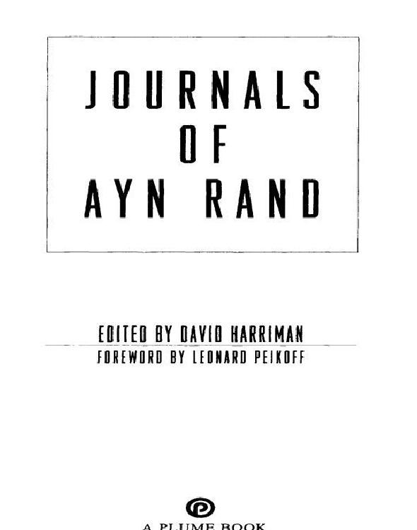 The Journals of Ayn Rand